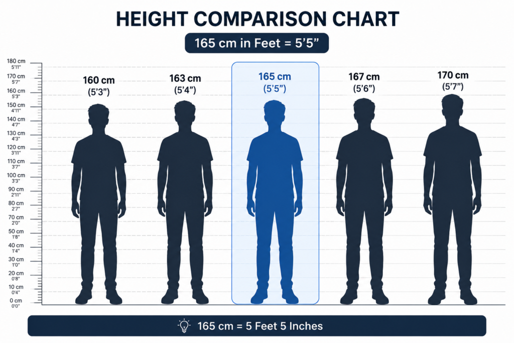 165 cm in Feet 